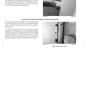 May include: Diagram of an auxiliary power outlet socket (12 volt) and mounting bracket. The text provides measurements in inches and millimeters for locating the bracket. The image is from a technical manual.