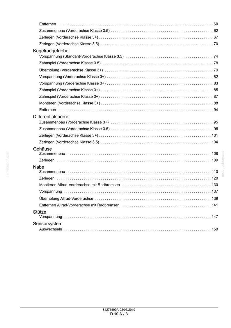 Steyr 4110, 4120, 4130, 6115, 6125, 6140 Profi & Profi Classic Traktor Wartungshandbuch Reparatur Werkstatthandbuch | PDF-Download image 10