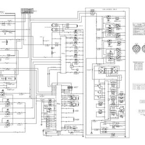May include: A detailed technical diagram with numerous interconnected components, lines, and symbols, likely representing an electrical or mechanical system. The diagram is predominantly black and white, with various labels and annotations.