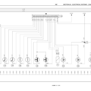 May include: Diagram of an electrical system, featuring a schematic with lines, circles, and text labels. The top of the diagram includes the text "SECTION 55 - ELECTRICAL SYSTEMS - CHAPTER 8" and the number "112".
