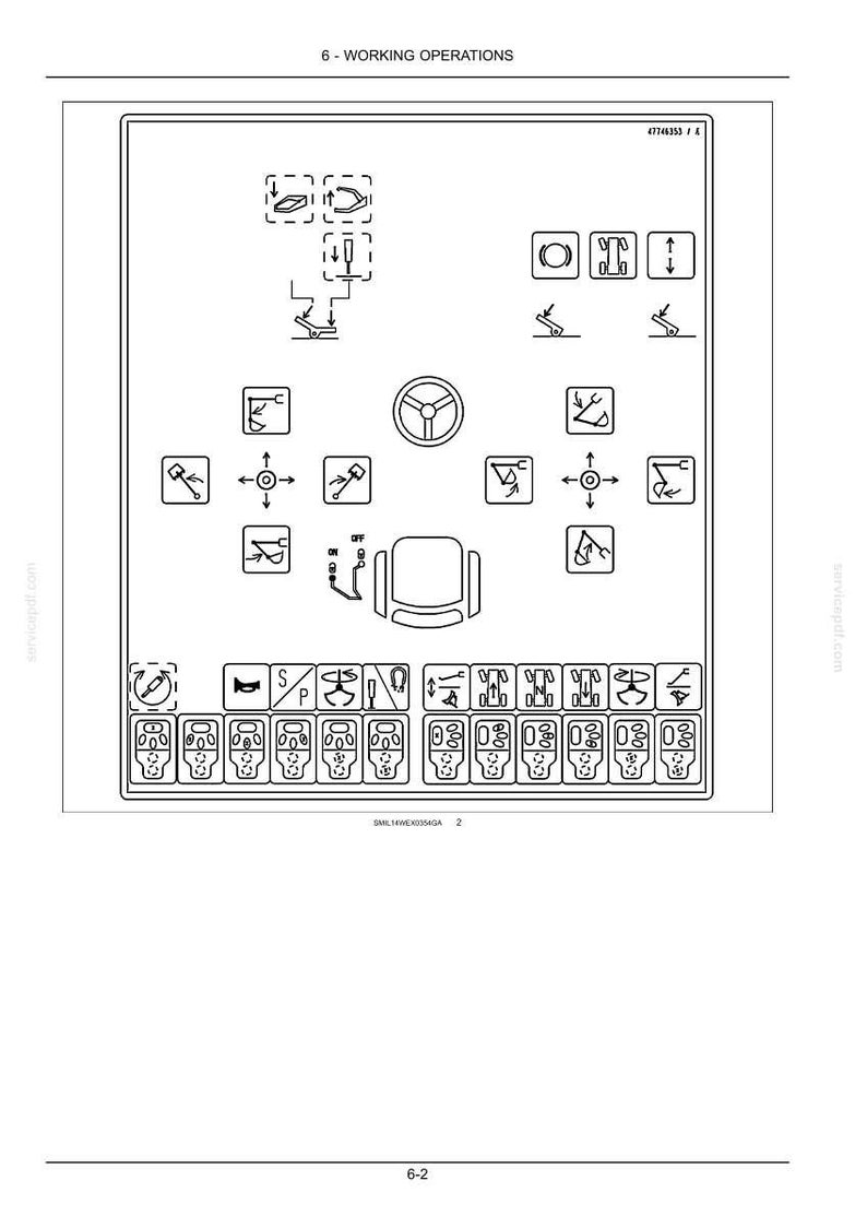 Manual de operación y mantenimiento de la excavadora de ruedas New Holland WE210B / Descarga instantánea en PDF imagen 7