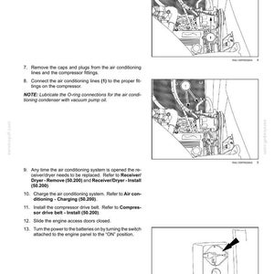 Peut inclure: Diagrammes et instructions techniques pour l'entretien du syst&egrave;me de climatisation, y compris le raccordement des connecteurs &eacute;lectriques et l'installation des composants. Le texte comprend "Climatisation de la cabine - Climatisation".