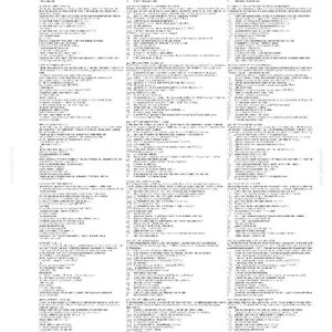 May include: A white document with multiple columns of small, black text. The text appears to be a list or a series of entries, possibly related to data or information. The document is on a white background.