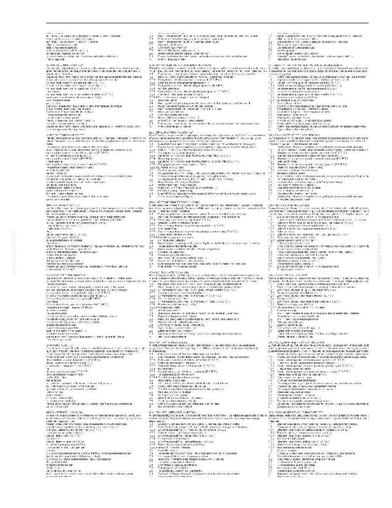 May include: A white document with multiple columns of small, black text. The text appears to be a list or a series of entries, possibly related to data or information. The document is on a white background.