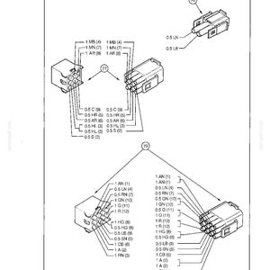 May include: A technical diagram titled SECTION 3 - ELECTRICAL SYSTEM, page 3-113, showing three distinct electrical connector assemblies labeled 76, 77, and 79. Each assembly features line drawings of multi-pin connectors with alphanumeric wiring codes.