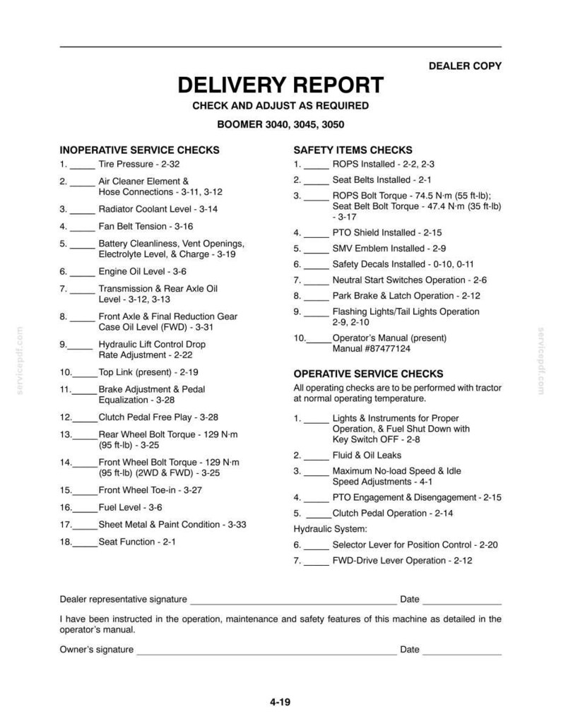New Holland Boomer 3040, 3045, 3050 Tractor Operator Owners Operation Manual | Instant PDF Download image 11