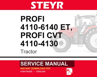 Steyr Profi 4110 Et, 4120 Et, 4130 Et, 6125 Et, 6140 Et/Classic Et, Cvt 4110, CVT 4120, CVT 4130 Traktor Service Handbuch | PDF-Download