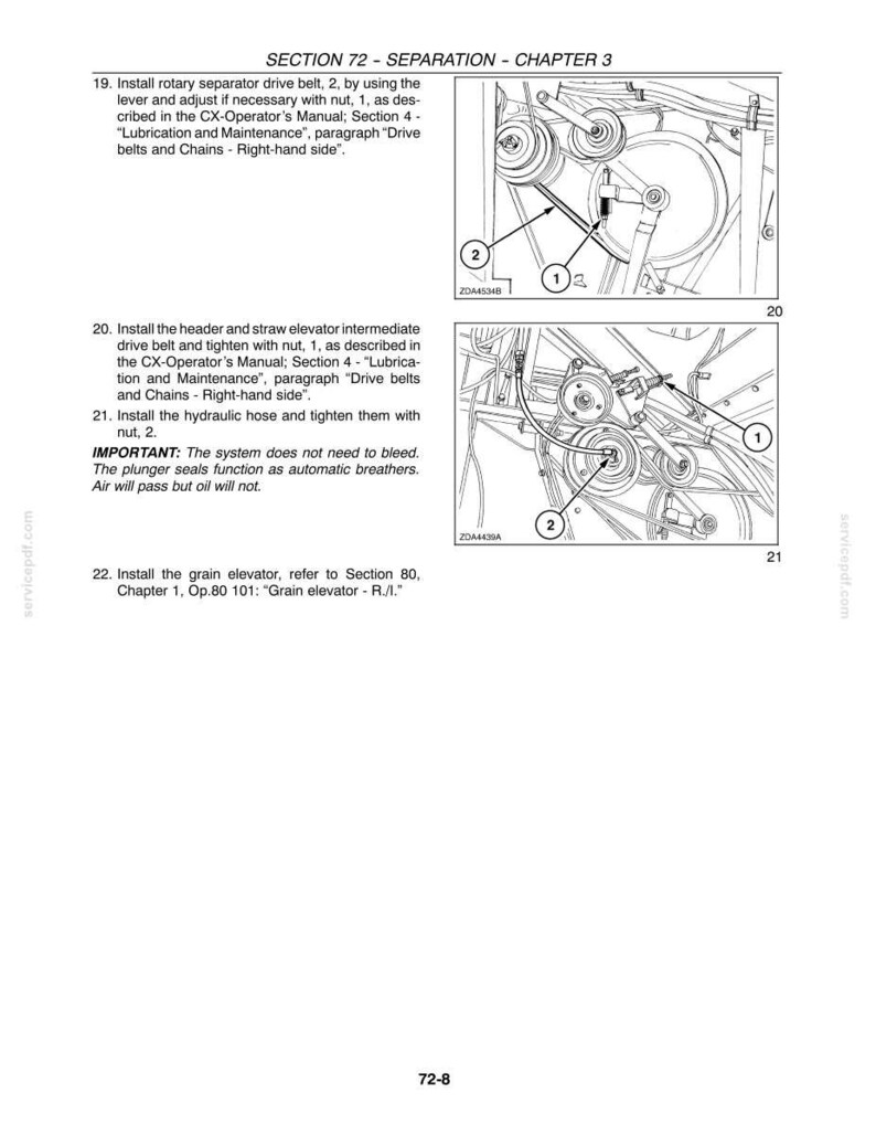 Manuale di officina per la riparazione e la manutenzione della mietitrebbia New Holland serie CX / Download PDF immediato immagine 10