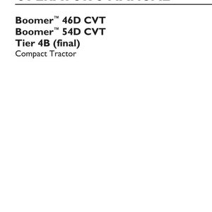 New Holland Boomer 46d CVT, Boomer 54d CVT Tier 4b (final) Compact Tractor Operator Owners Operation Manual | Instant PDF Download image 3