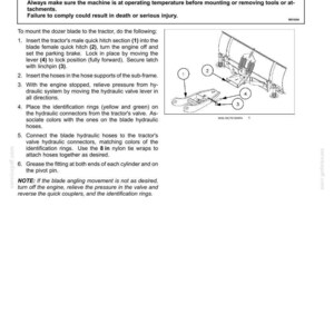 New Holland 72CBH, 84CBH Front Blade for Compact Tractor Attachment Operator Owners Operation Manual | Instant PDF Download image 8