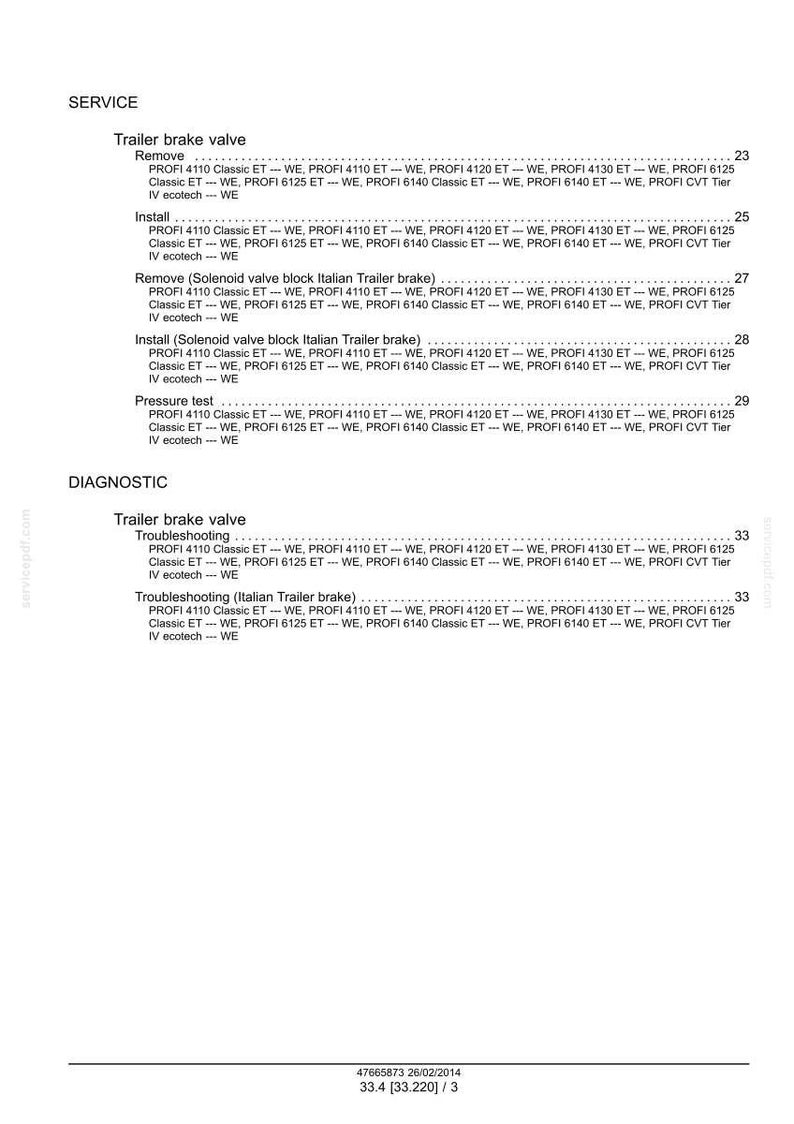 Steyr Profi 4110 Et, 4120 Et, 4130 Et, 6125 Et, 6140 Et/Classic Et, Cvt 4110, CVT 4120, CVT 4130 Tractor Service Manual | PDF Download image 5