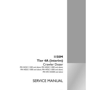 May include: A white service manual for a 1150M Tier 4A (interim) Crawler Dozer. The cover includes the text "SERVICE MANUAL" and "CASE CONSTRUCTION". The part number is 51418567, 2nd edition English, November 2017.