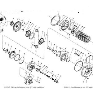 May include: Detailed exploded view diagram of mechanical components, including gears, bearings, and housings. The diagram is labeled with numbers and letters, and the text "FOLDOUT 7" is visible in the upper right corner.