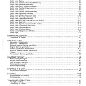 K&ouml;nnte beinhalten: Ein detailliertes Inhaltsverzeichnis aus einem Handbuch mit &Uuml;berschriften und Unter&uuml;berschriften in schwarzem Text auf wei&szlig;em Hintergrund. Enth&auml;lt Sicherheitsinformationen und Betriebsanweisungen.