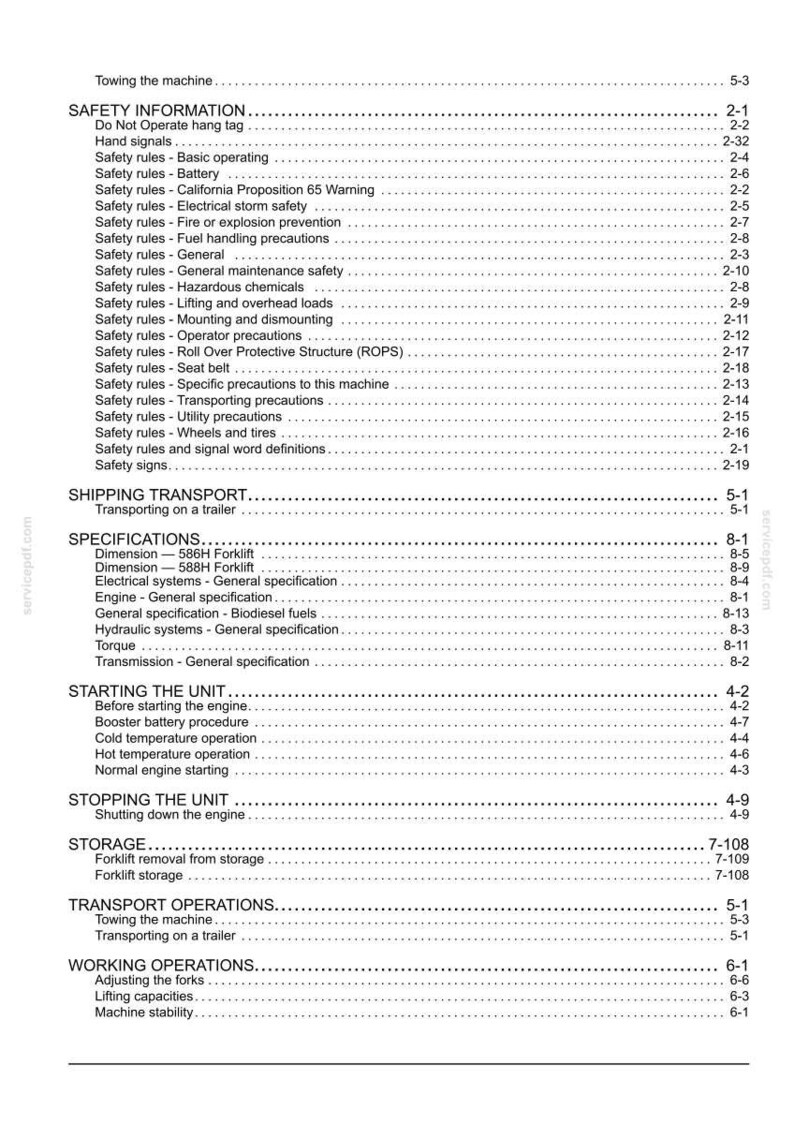 K&ouml;nnte beinhalten: Ein detailliertes Inhaltsverzeichnis aus einem Handbuch mit &Uuml;berschriften und Unter&uuml;berschriften in schwarzem Text auf wei&szlig;em Hintergrund. Enth&auml;lt Sicherheitsinformationen und Betriebsanweisungen.