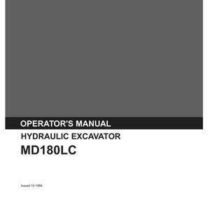 Kobelco MD180LC Hydraulic Excavator Operator Owners Operation Manual | Instant PDF Download image 2