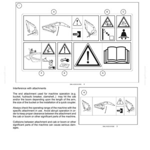 May include: A safety information diagram with multiple warning symbols and illustrations. The diagram includes symbols for potential hazards and instructions for safe operation of machinery. The text includes the part number KHP12151.