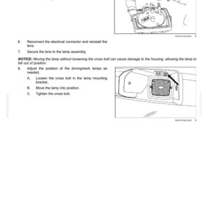 Puede incluir: Diagrama de mantenimiento de l&aacute;mparas automotrices, que incluye pasos para el reemplazo de la bombilla. La imagen muestra un conjunto de l&aacute;mparas, una mano que sostiene una bombilla e instrucciones para asegurar la lente y ajustar la posici&oacute;n de la l&aacute;mpara.