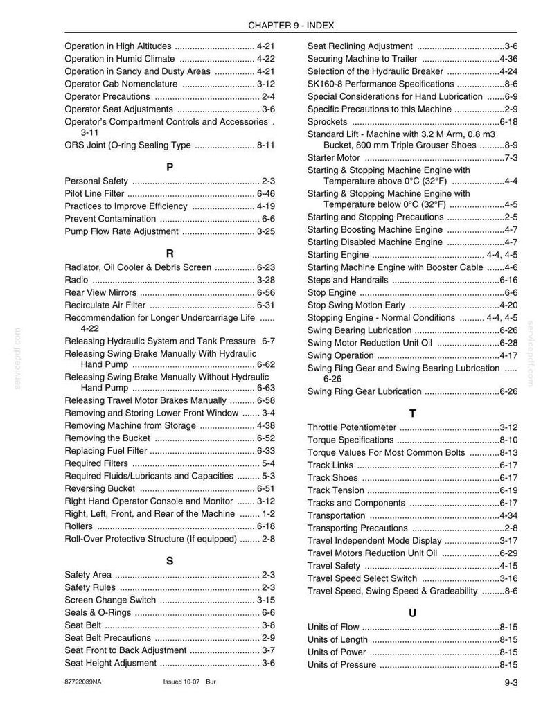 Kobelco 215SR ACERA Tier 3 Excavator Operator Owners Operation Manual | Instant PDF Download image 10