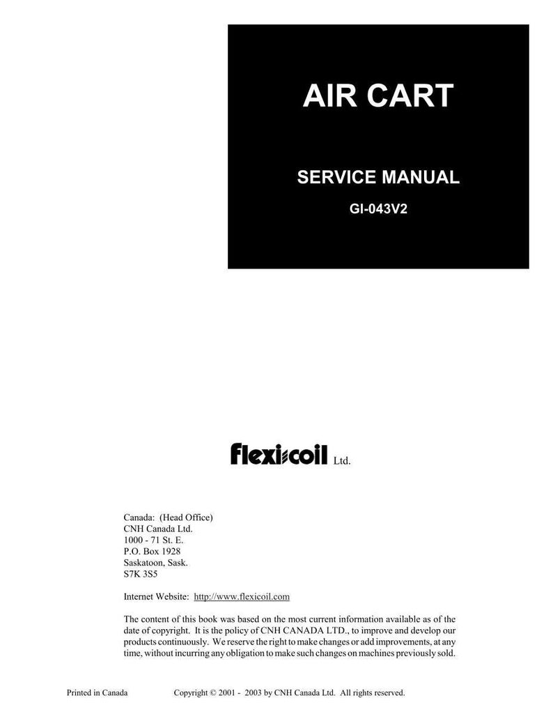 Flexi-Coil 30 Series (1330+) Air Cart Service Repair Workshop Manual PDF | Instant PDF Download image 3