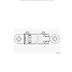 Puede incluir: Diagrama t&eacute;cnico de un motor hidr&aacute;ulico, con secciones transversales que muestran los componentes internos. El texto en la parte superior dice "6 - HYDRAULICS" y "REMOVAL OF THE STEERING HYDRAULIC MOTOR". El diagrama es en blanco y negro.