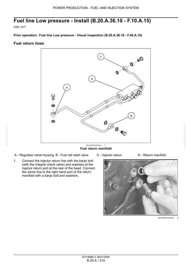 Puede incluir: Diagrama de un sistema de combustible e inyecci&oacute;n, con etiquetas para las l&iacute;neas de retorno de combustible, la carcasa de la v&aacute;lvula reguladora, la v&aacute;lvula de alivio del riel de combustible, el retorno del inyector y el colector de retorno.