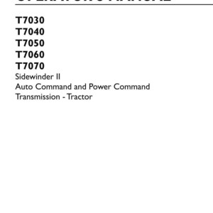 New Holland T7030, T7040, T7050, T7060, T7070 Sidewinder Ii Tractor Operator Owners Operation Manual | Instant Pdf Download image 3