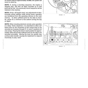 May include: A technical manual page titled 6 - WORKING OPERATIONS featuring two black and white line drawings of tractor control interfaces. The diagrams illustrate a shuttle lever and a control panel with numbered buttons and F, L, N, R labels.
