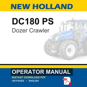 New Holland DC180 PS Dozer Crawler Operator Owners Operation Manual | Instant PDF Download image 1