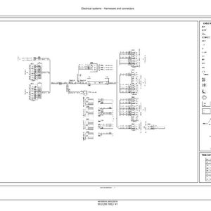 May include: A detailed schematic diagram of electrical systems, harnesses, and connectors. The diagram is in black and white, with various symbols and labels. The title "Electrical systems - Harnesses and connectors" is at the top.