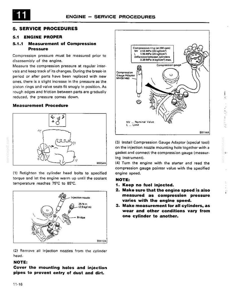 Manual de servicio y reparación del motor diésel Mitsubishi 6D31, 6D31-T / Descarga instantánea en PDF imagen 4