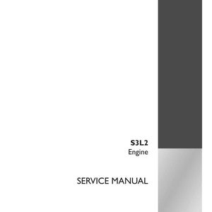 May include: A white service manual with the text "S3L2 Engine SERVICE MANUAL". The manual includes the part number 47581892 and the Case IH Agriculture logo. The cover is white with a dark gray border.