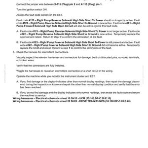 May include: A printed page with the title "Electrical systems - FAULT CODES". The text provides instructions for troubleshooting and repairing electrical systems, including fault codes and wiring harness information. The document includes steps for checking connections and replacing components.