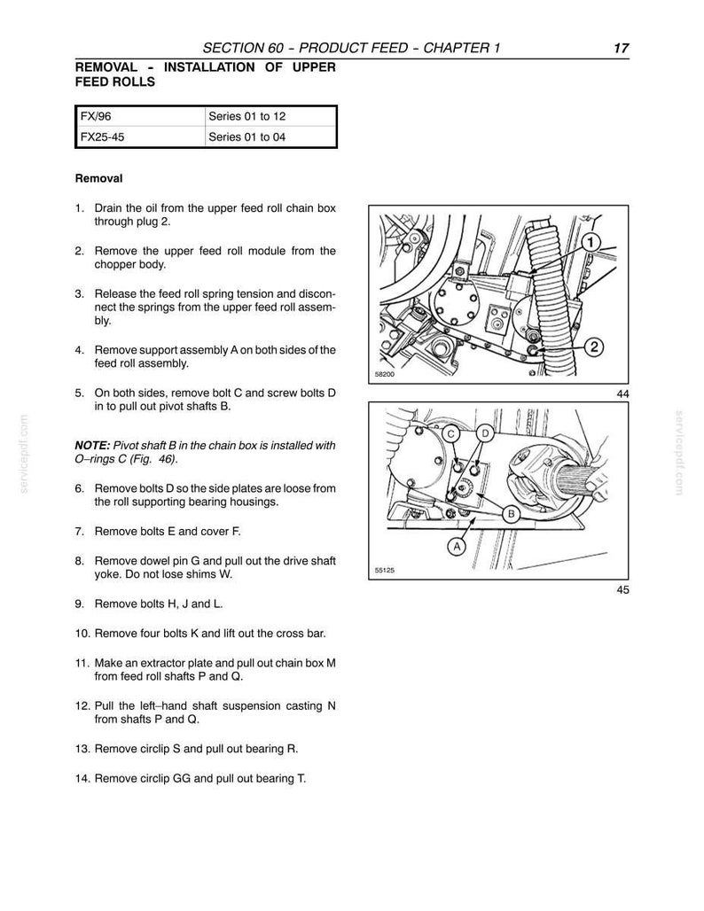New Holland Fx25, Fx45, Fx28, Fx38, FX48, FX58 Forage Harvester Service Repair Workshop Manual | Instant PDF Download image 10