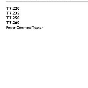New Holland T7.220, T7.235, T7.250, T7.260 Power Command Tractor Operator Owners Operation Manual | Instant Pdf Download image 3