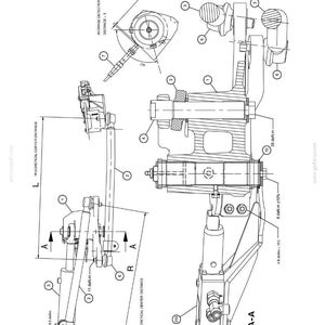 May include: Technical diagram of a steering system, featuring detailed mechanical components and measurements. The diagram includes labeled parts, dimensions, and cross-sectional views, with text indicating section and chapter details.