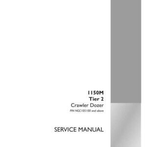 May include: A white service manual for a 1150M Tier 2 Crawler Dozer. The cover includes the text "SERVICE MANUAL", the Case Construction logo, and the part number 48080035.