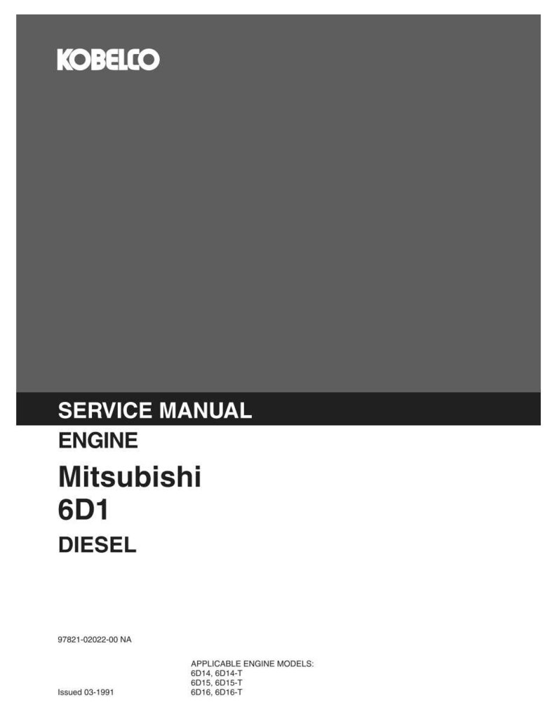 Mitsubishi 6d14, 6d14t, 6d15, 6d15-T, 6D16, 6D16-T Industrial Diesel Engine Service Repair Workshop Manual | Instant PDF Download image 3