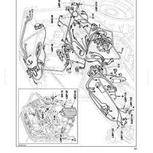 May include: Diagram of an electrical system, featuring wiring harnesses, connectors, and component labels. The diagram includes labels such as "LMP-48", "GND-38", and "C-14", and is labeled "Section 55 - Electrical System - Chapter 6".