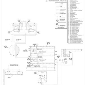 May include: A detailed hydraulic schematic for a CX145D excavator, featuring diagrams of various components, including pumps, valves, and motors. The diagram includes labels, pressure settings, and a legend for clarity. The text "HYDRAULIC SCHEMATIC" is visible.