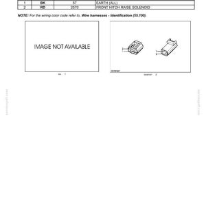 May include: Diagram of wire connectors, component diagram 79, with a table showing wire color, wire number, and circuit reference. Includes images of connectors and the text "IMAGE NOT AVAILABLE".