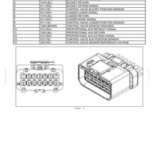 May include: Diagram of a connector interface, labeled Connector X-10, with a detailed pin layout and circuit references. The image includes a table with pin numbers, wire numbers, and circuit descriptions, along with a 3D rendering of the connector.