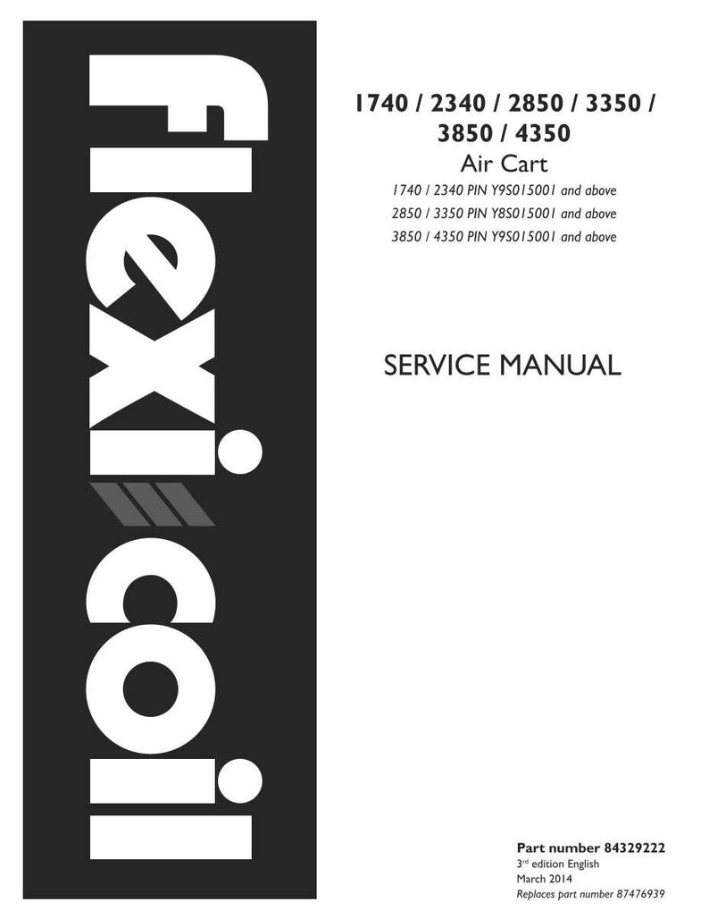 Manual de servicio y reparación para carros neumáticos Flexi-Coil 1740, 2340, 2850, 3350, 3850 y 4350 / Descarga instantánea en PDF imagen 3