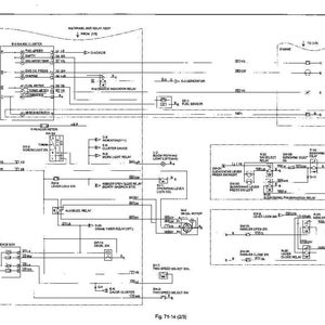 May include: A detailed schematic diagram with text and symbols, likely for an automotive or electronic system. The diagram includes various components, connections, and labels, with a focus on supporting data.