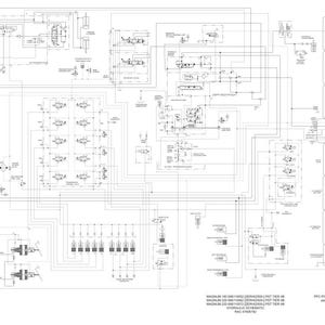 May include: Detailed engineering schematic with interconnected components and lines, rendered in black and white. The diagram includes various symbols, labels, and a legend. Text at the bottom reads "HYDRAULIC SCHEMATIC".