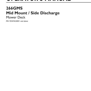 New Holland 266GMS Mid Mount Side Discharge Mower Deck Operator Owners Operation Manual Manual | Instant PDF Download image 3