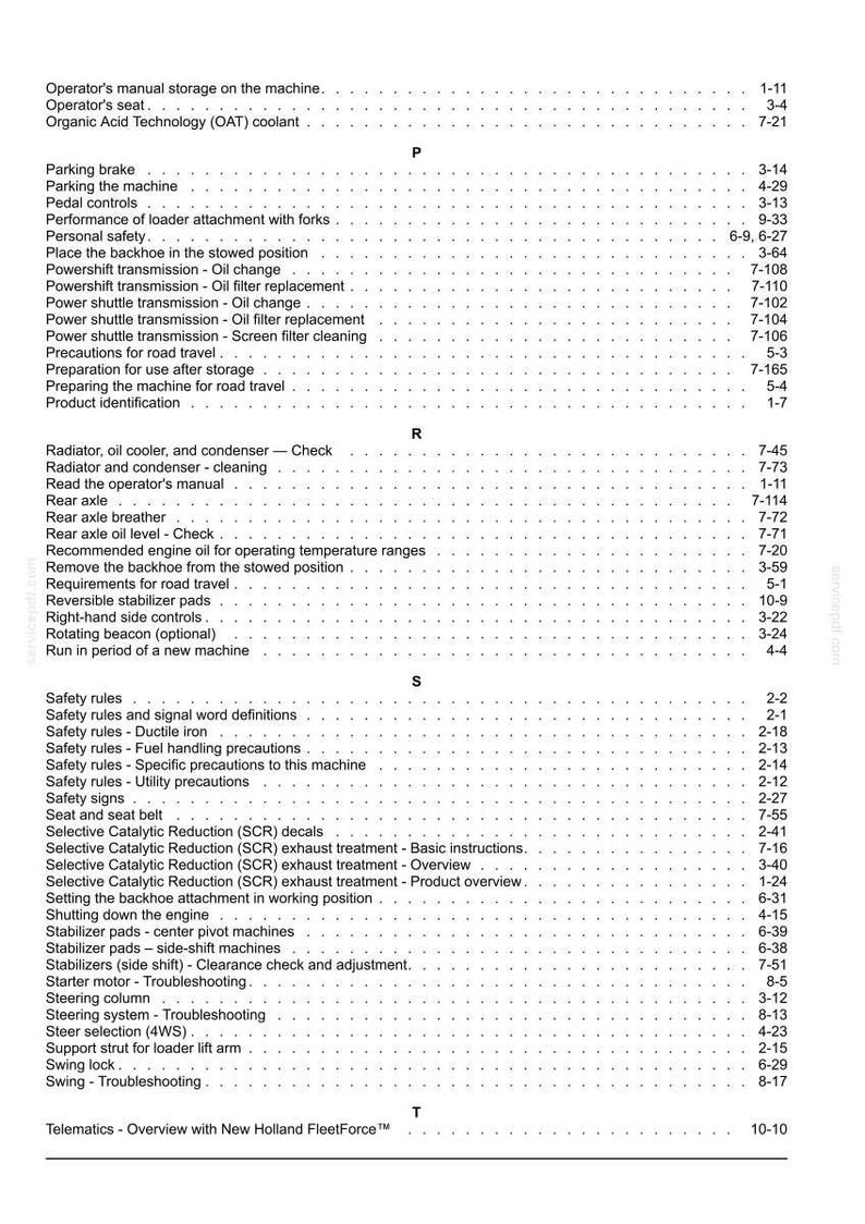 New Holland B100c, B100c Lr, B100c Tc, B110c, B110c Tc, B115c TC Stage IV Tractor Operator Owners Operation Manual | Instant PDF Download image 11