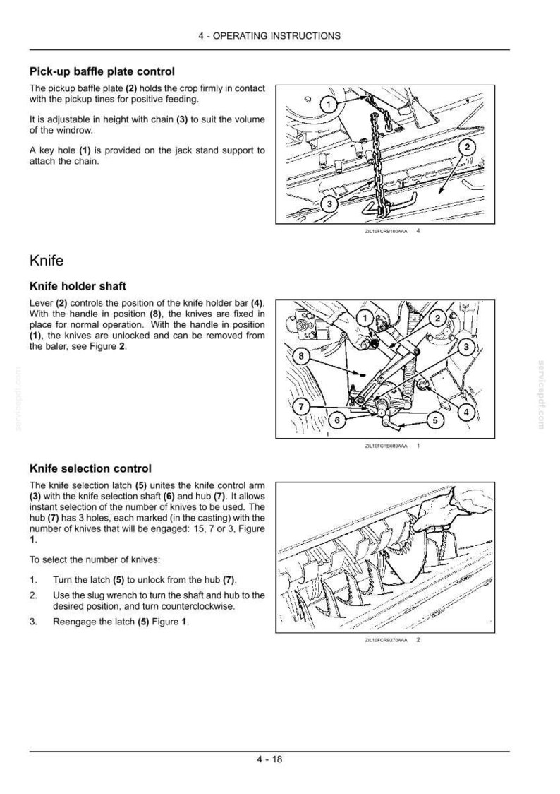 Case RB344 Ensilage Pack Bruksanvisning PDF Ladda ner bild 6