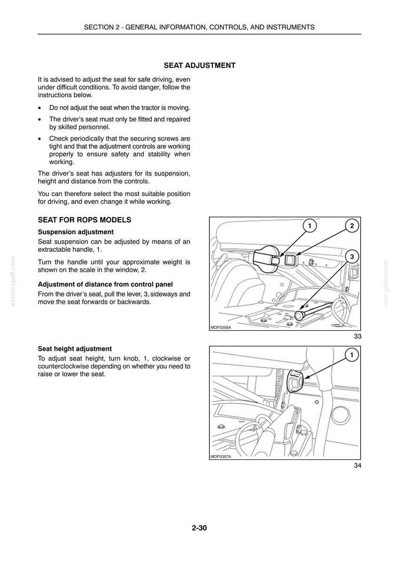 New Holland T4020, T4030, T4040, T4050 Deluxe SuperSteer Tractor Operator Owners Operation Manual | Instant Pdf Download image 5