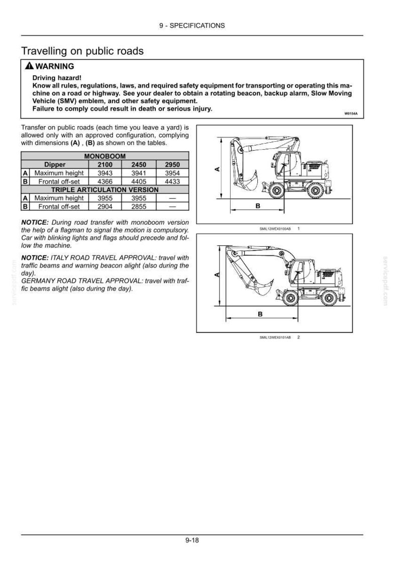 New Holland WE150B Hjulgrävmaskin, bruksanvisning | Direkt PDF-nedladdning bild 10